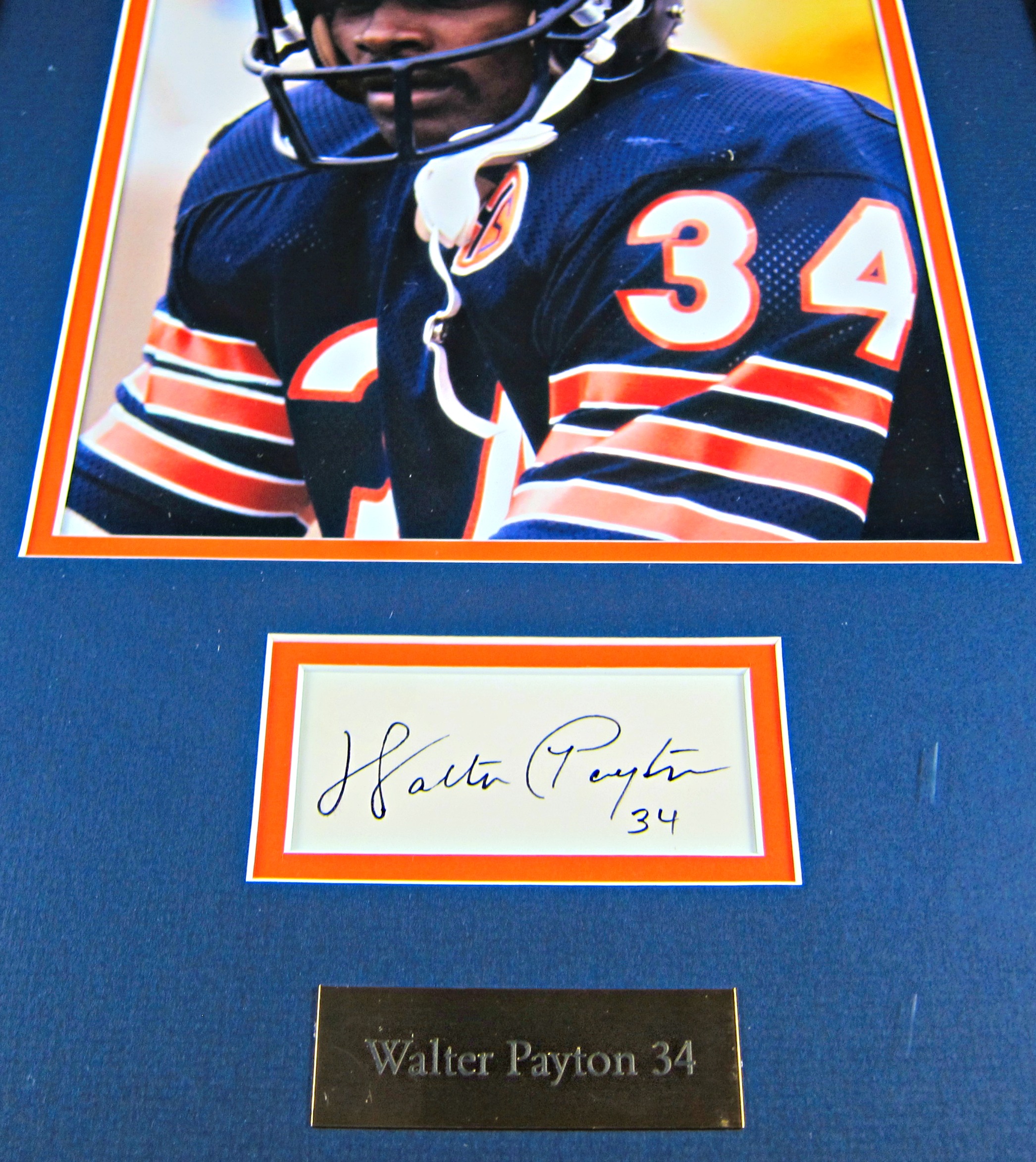 Walter Payton Autographed Chicago Bears A Legend Among Us Deluxe Framed  16x20 Photo w/ Sweetness , 16,726