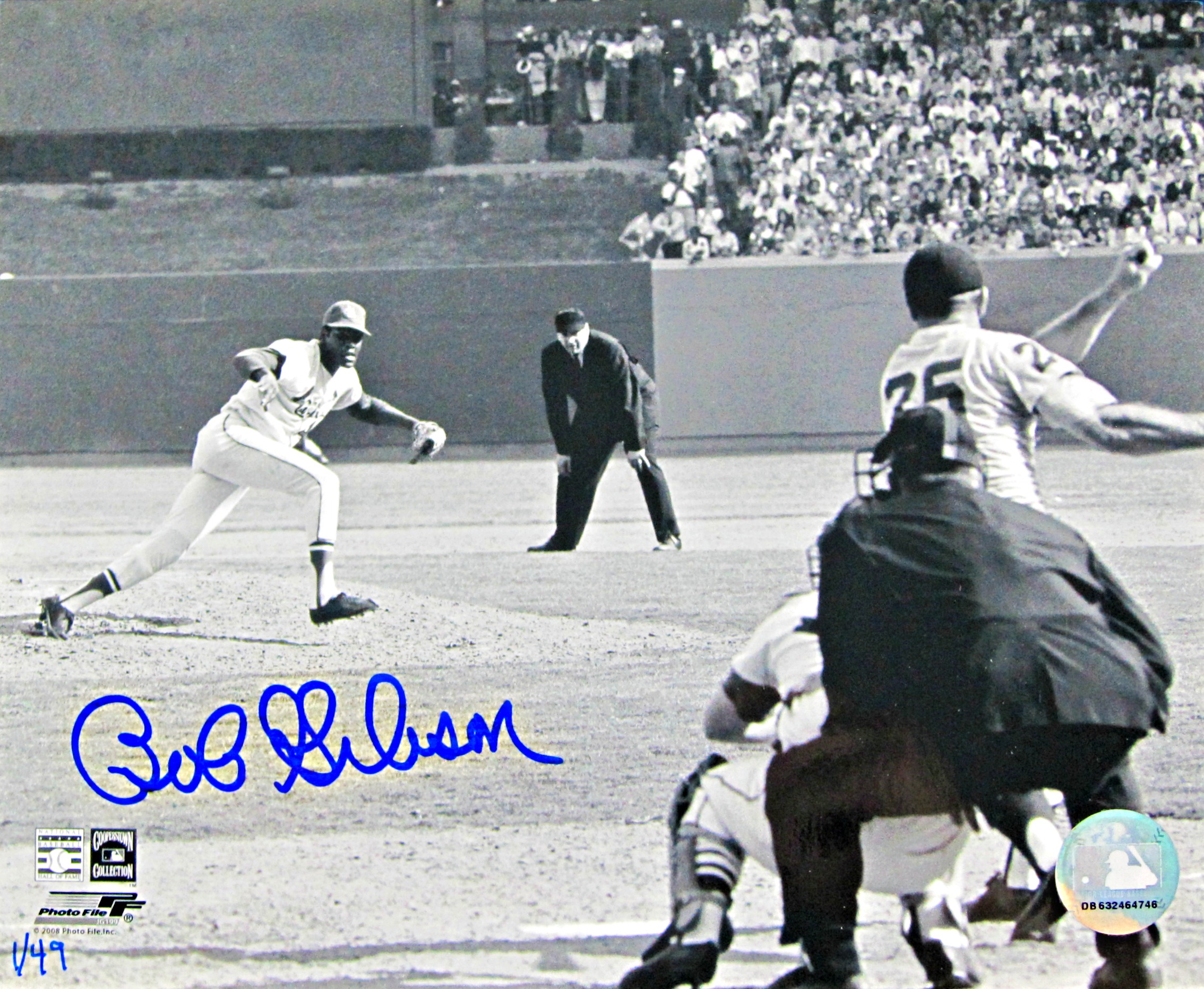 Lot Detail - 1972 Bob Gibson Photo Matched Game Used & Signed St