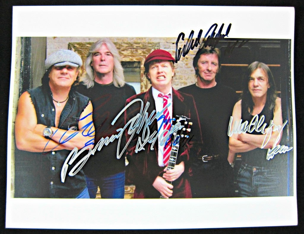 acdc signed memorabilia