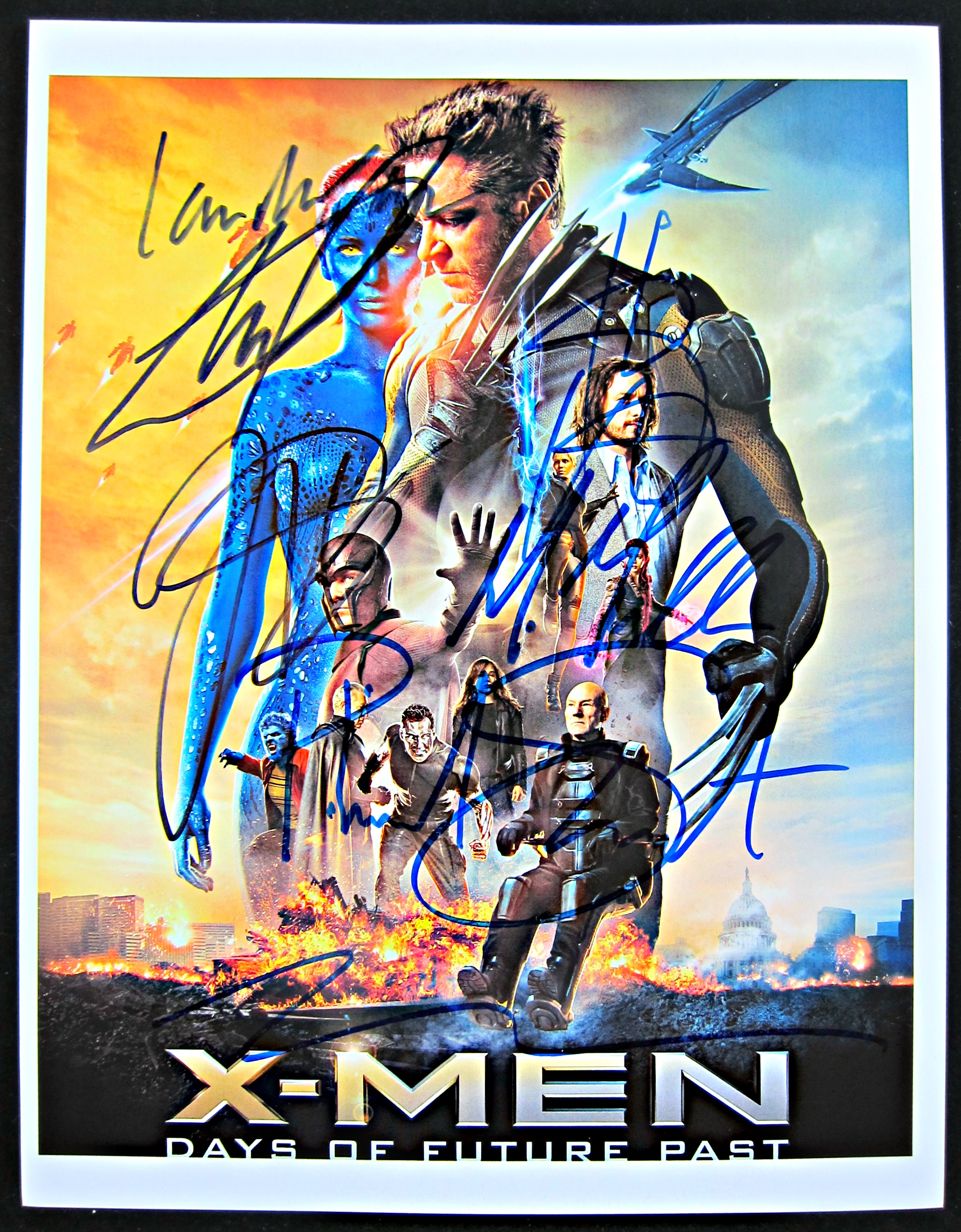 X Men Days Of Future Past Cast Signed Movie Poster Memorabilia