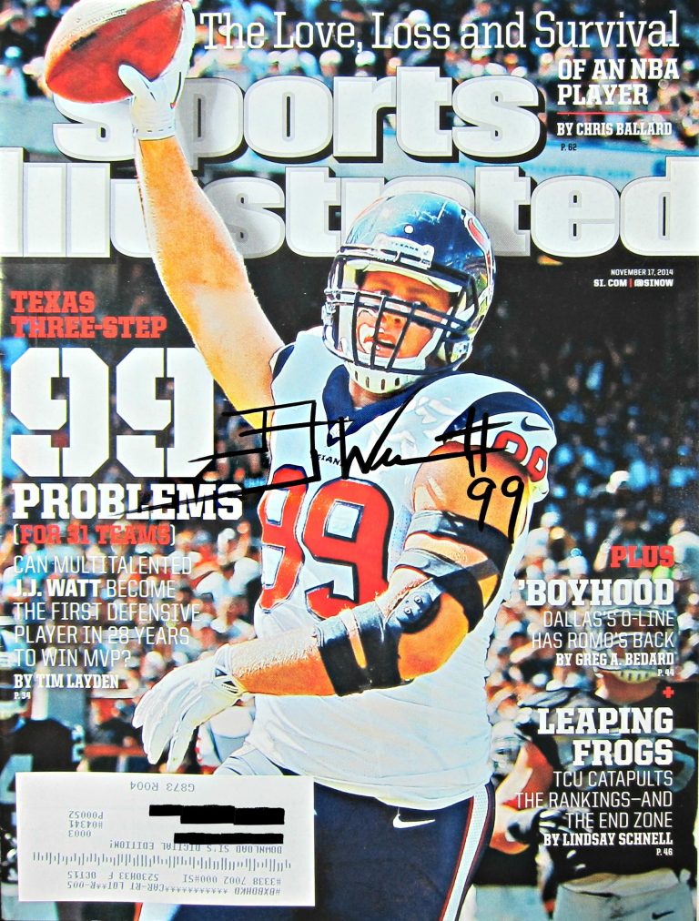 J. J. Watt Autographed & Inscribed Sports Illustrated Magazine ...