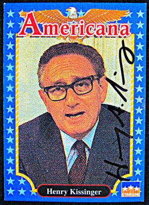Henry Kissinger Autographed Card