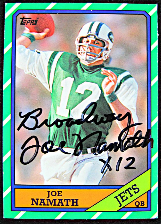 Joe Namath Autographed Card Memorabilia Center   Joe Namath Autographed Card 3 624x866 