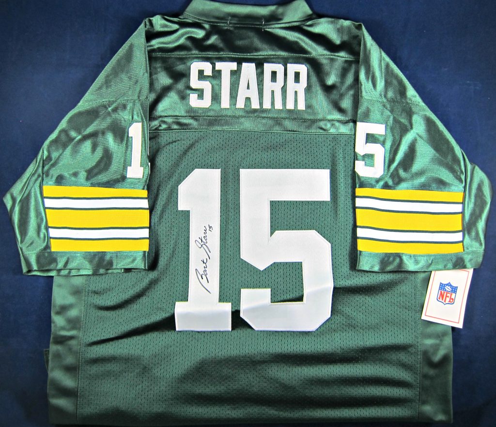 bart-starr-signed-jersey - Memorabilia Center