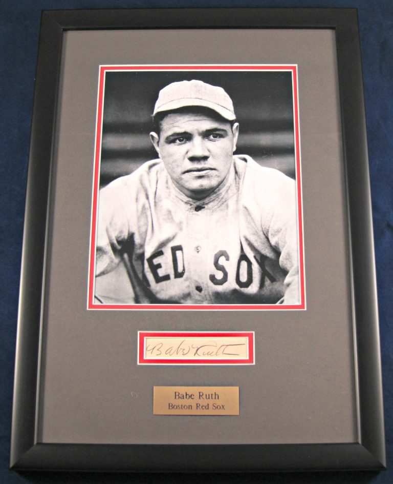 Babe-ruth-framed-cut-signature - Memorabilia Center