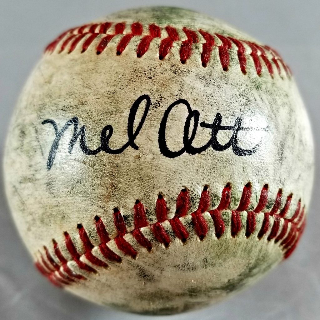 Mel Ott Autographed Baseball