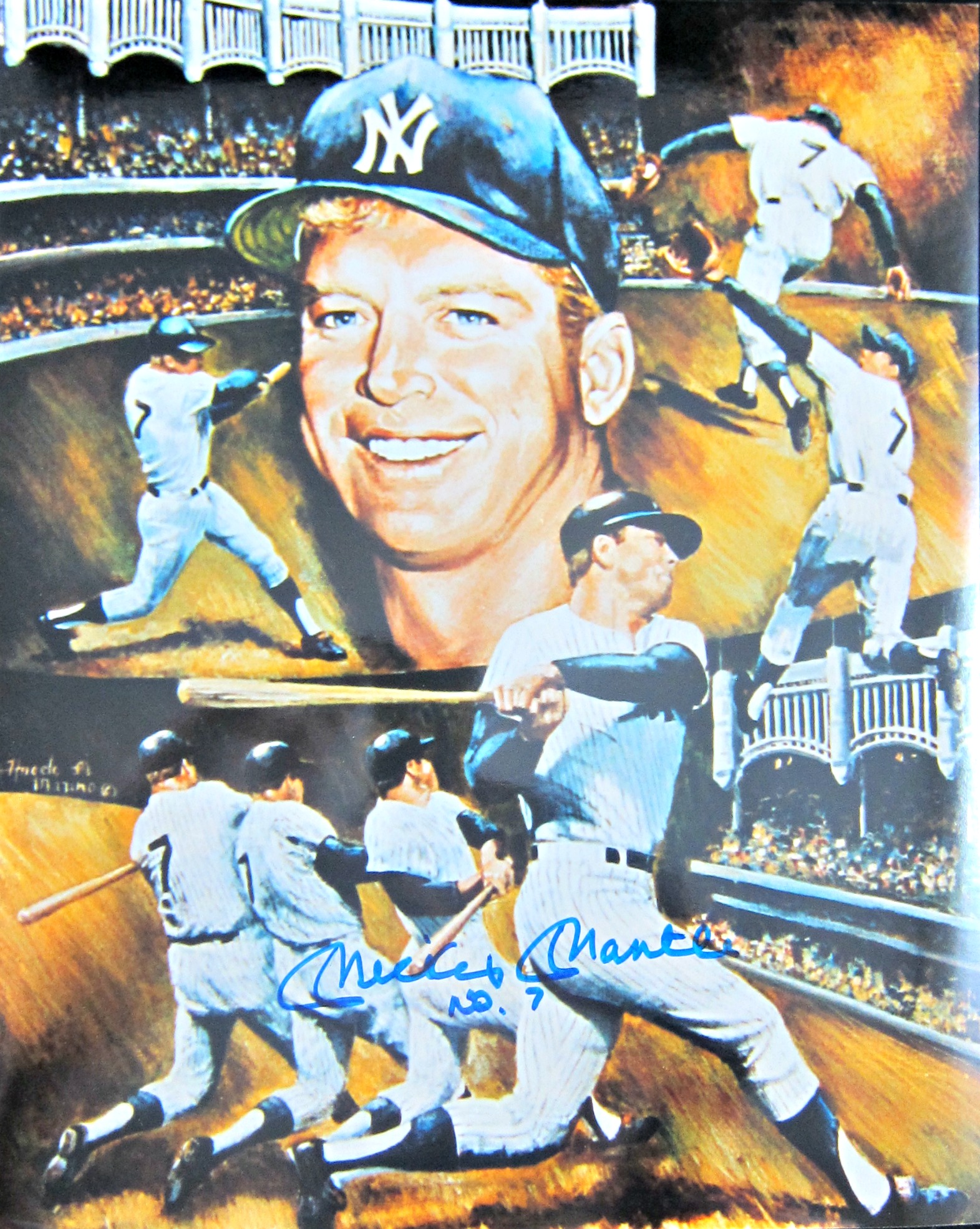 Mickey Mantle Autographed & Inscribed Collage Print