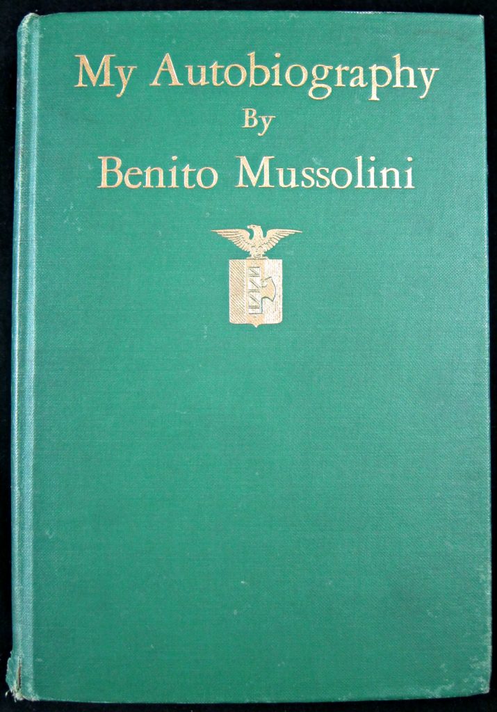 Benito Mussolini Cut Signature On Autobiography - Memorabilia Center