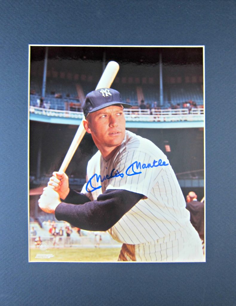 Mickey Mantle Autographed 11 X 14 Matted Photo - Memorabilia Center