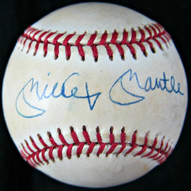 Mickey Mantle Autographed Baseball - Memorabilia Center