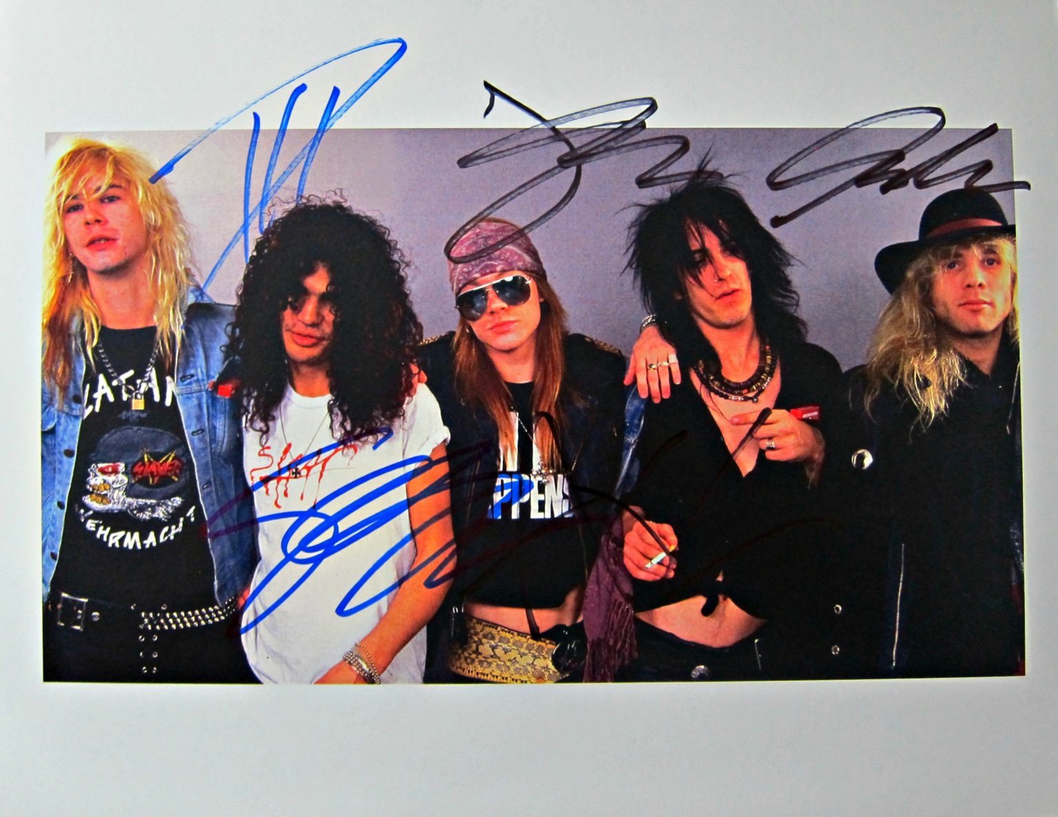 Guns N Roses Band Autographed Photo Memorabilia Center