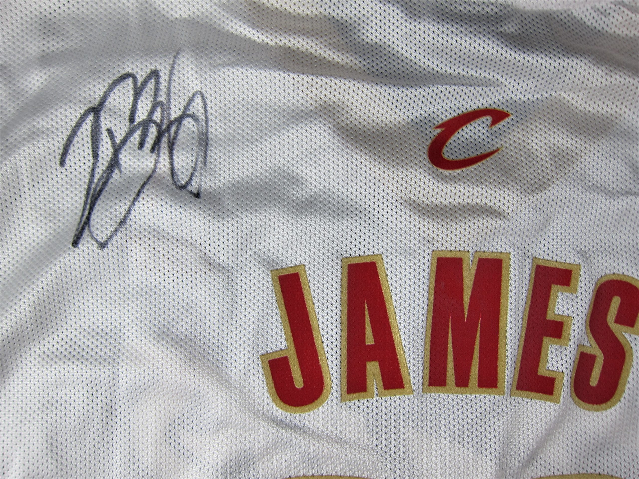 LeBron James signed jersey.