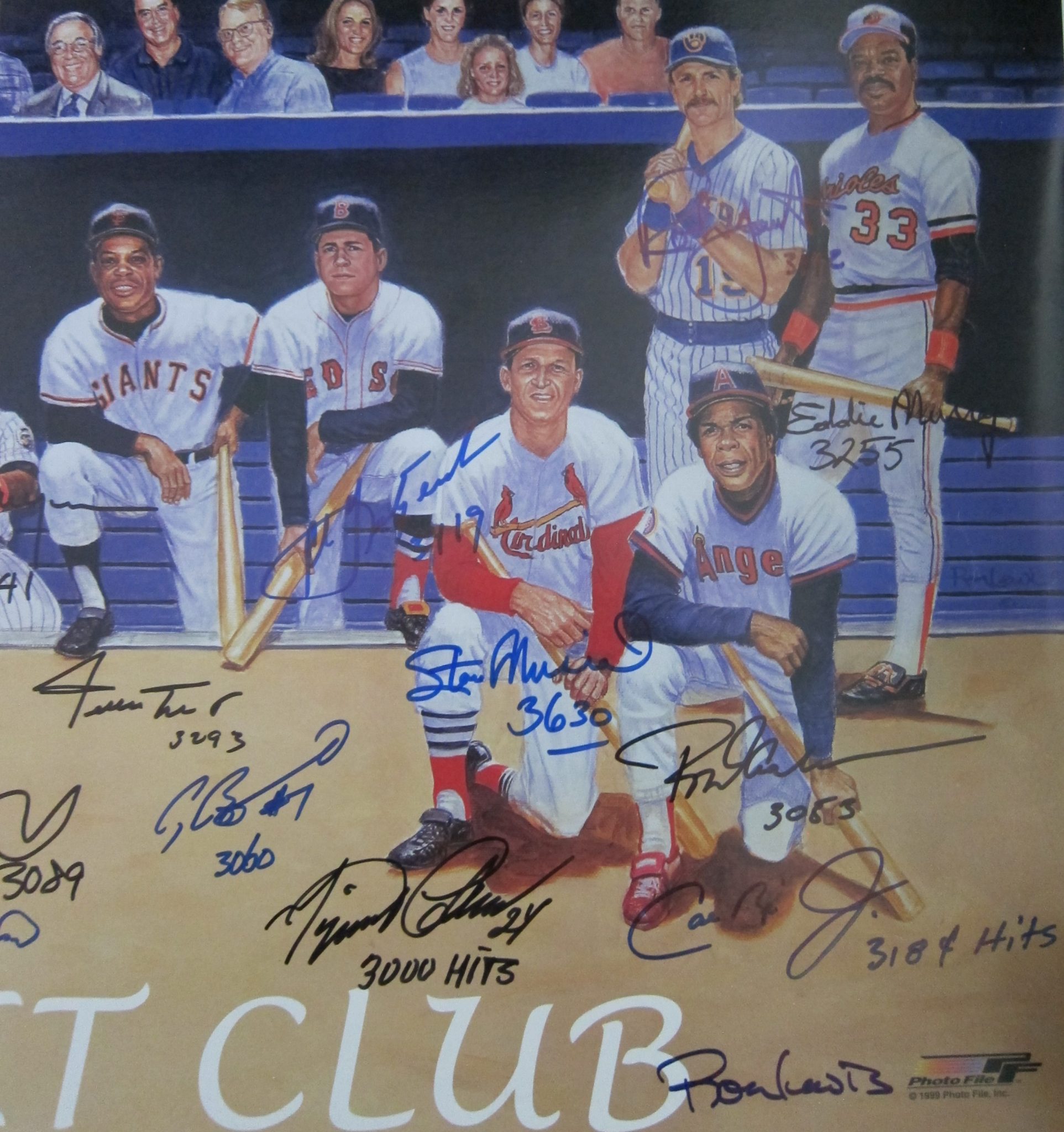 3000-hit-club-members-multi-signed-litho-memorabilia-center