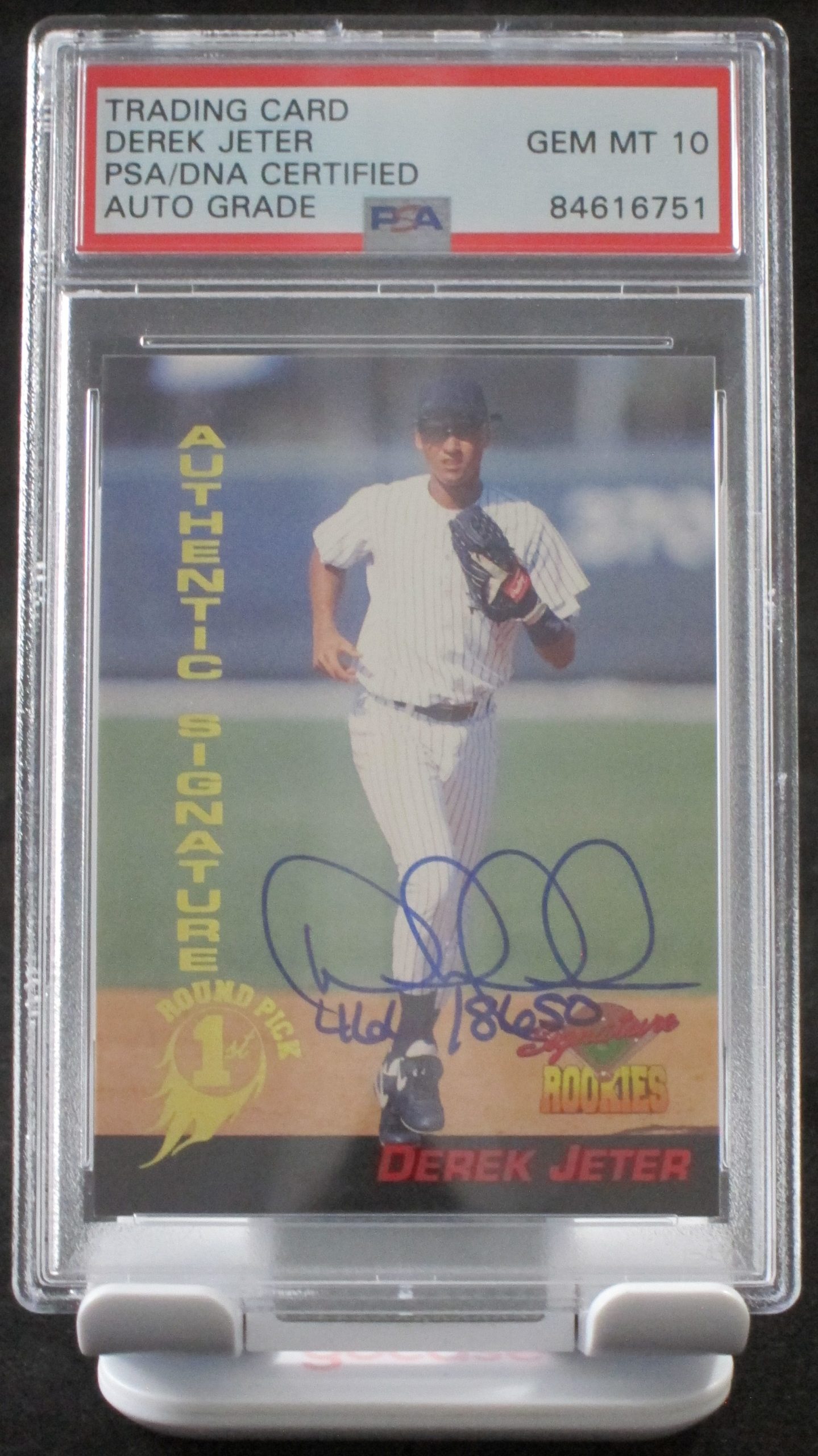 Derek Jeter Signed Baseball Card - Memorabilia Center