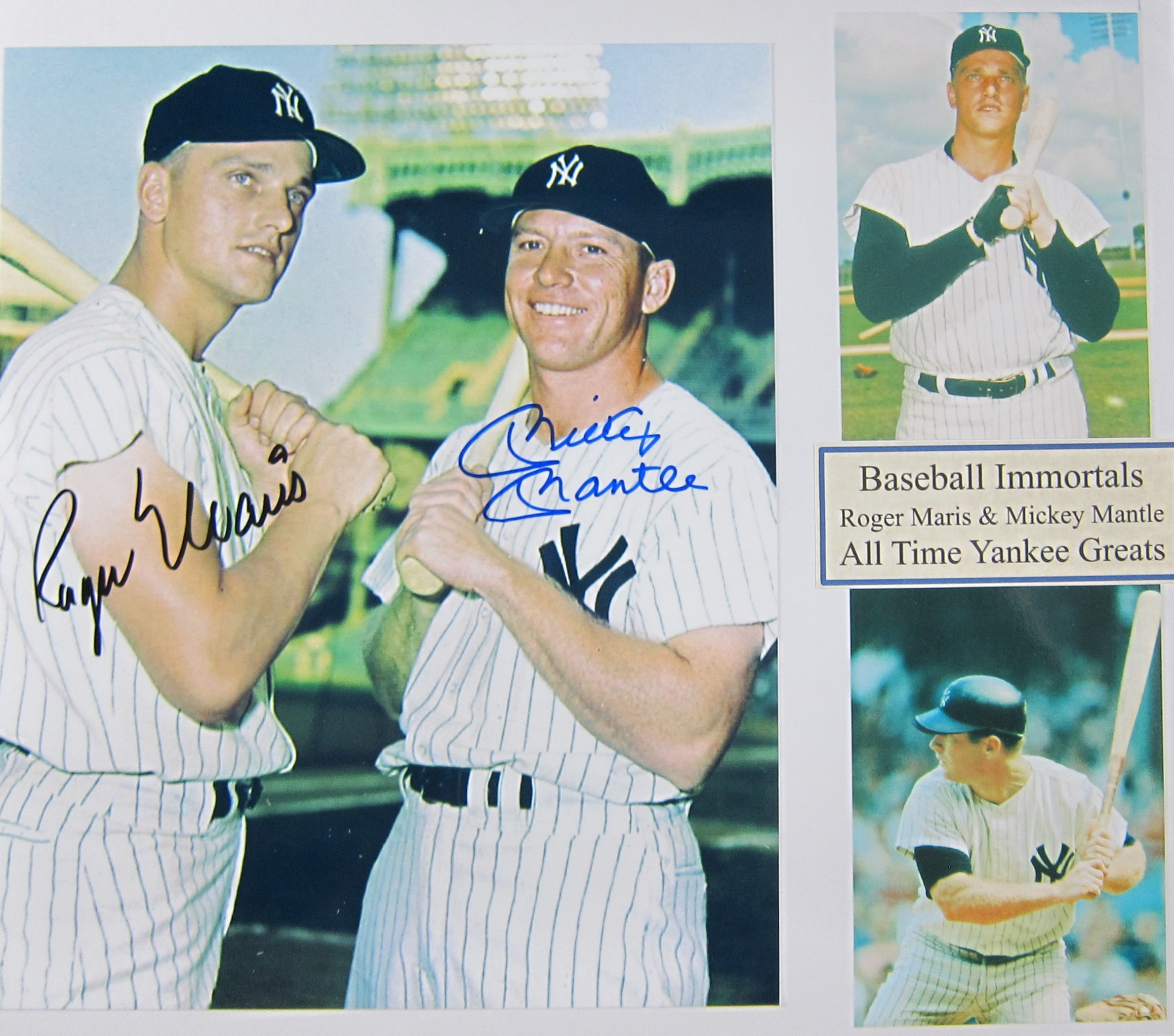 Mickey Mantle & Roger Maris Signed Display