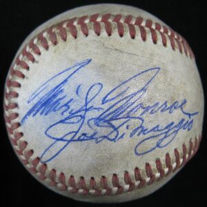 Joe DiMaggio & Marilyn Monroe Signed Baseball