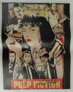 Pulp Fiction Cast Signed Canvas Litho