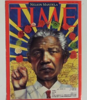 Nelson Mandela Signed 1994 TIME Magazine Cover