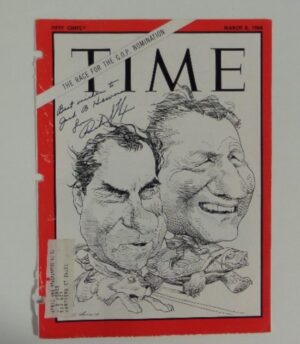 Richard Nixon Signed 1968 TIME Magazine Cover