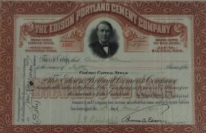 Thomas Edison Signed Stock Certificate